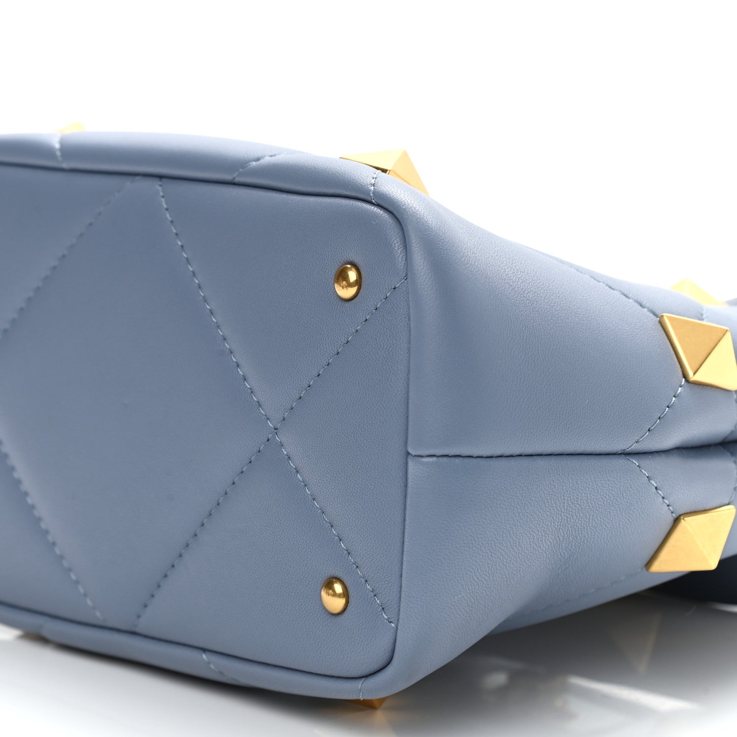 Valentino Garavani Nappa Small Roman Stud The Handle Bag Niagara 10 of 11