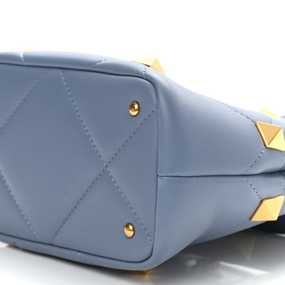 Valentino Garavani Nappa Small Roman Stud The Handle Bag Niagara 10 of 11