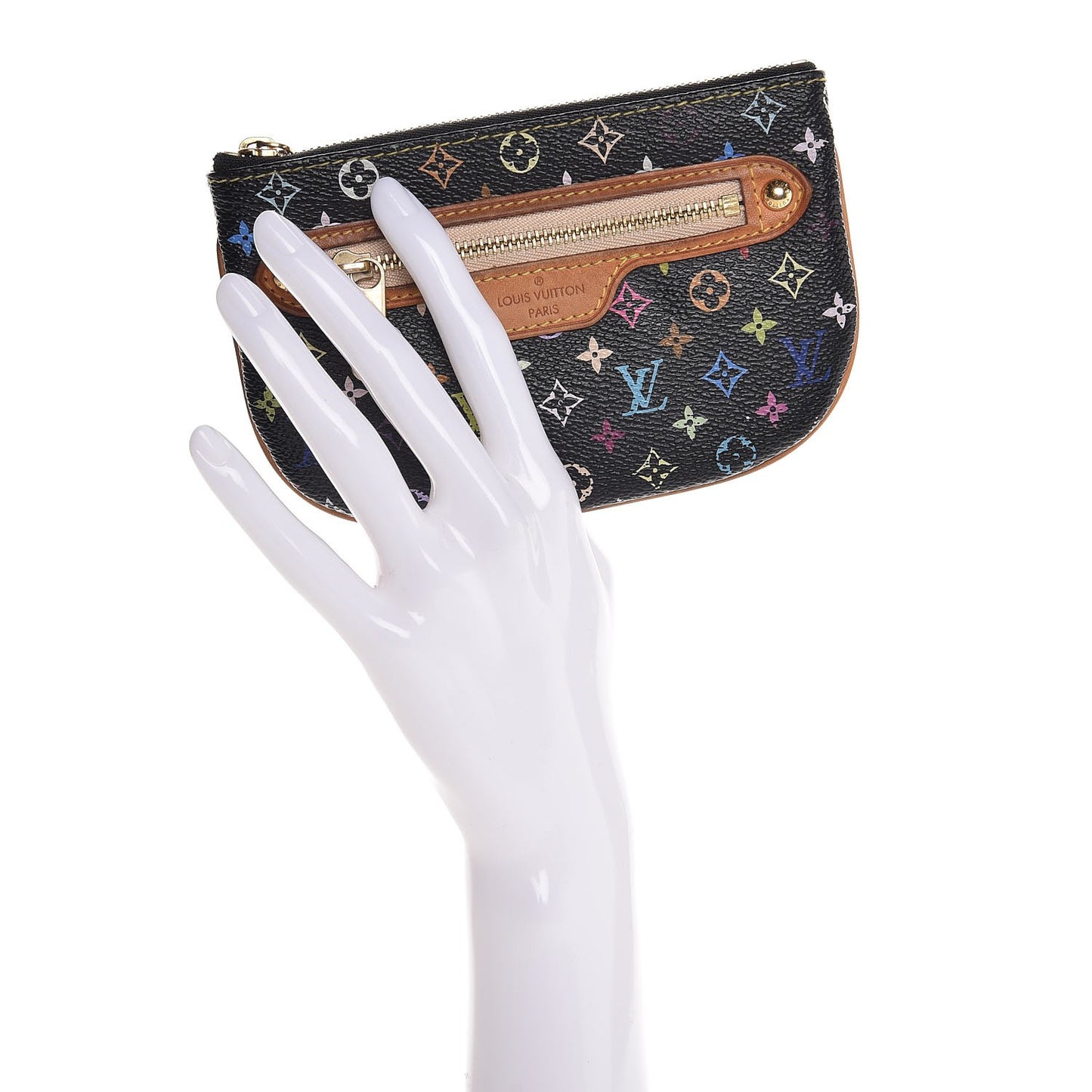 Monogram Multicolor Pochette Plate MM Black