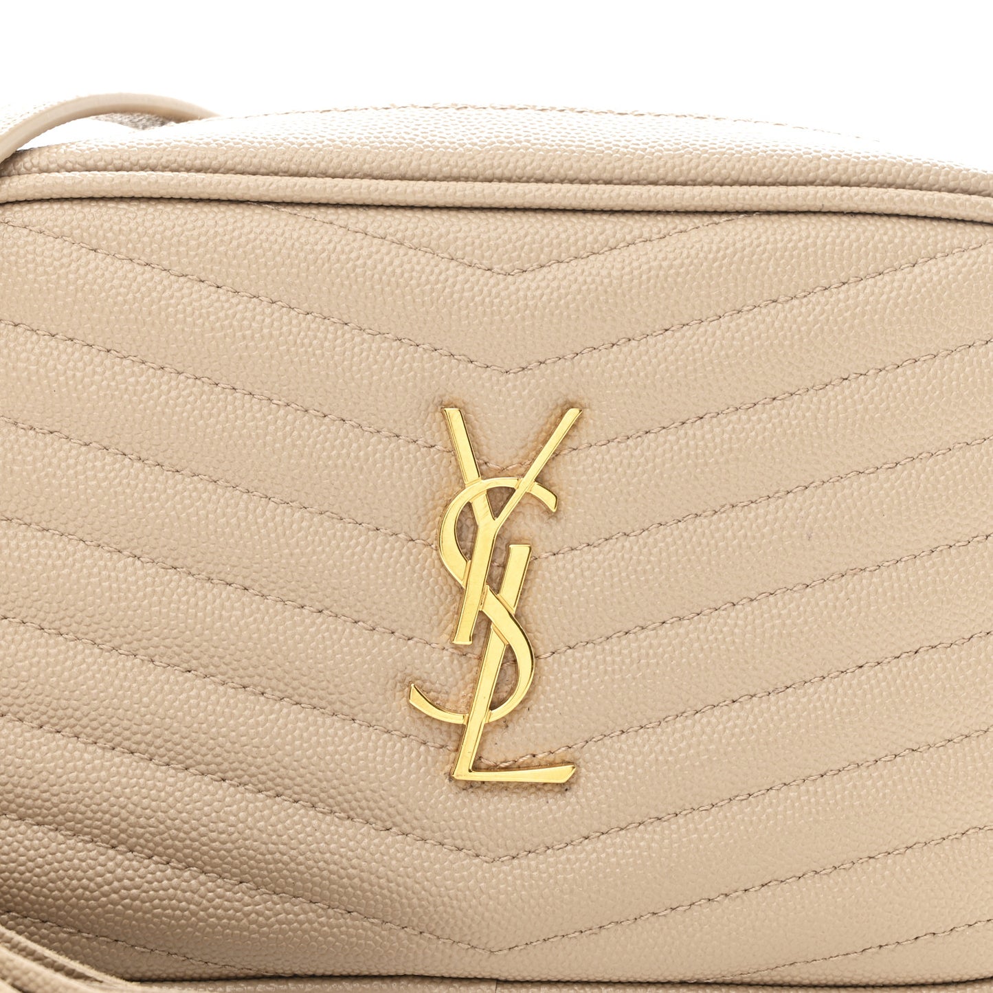 Grain De Poudre Matelasse Monogram Mini Lou Camera Bag Dark Beige
