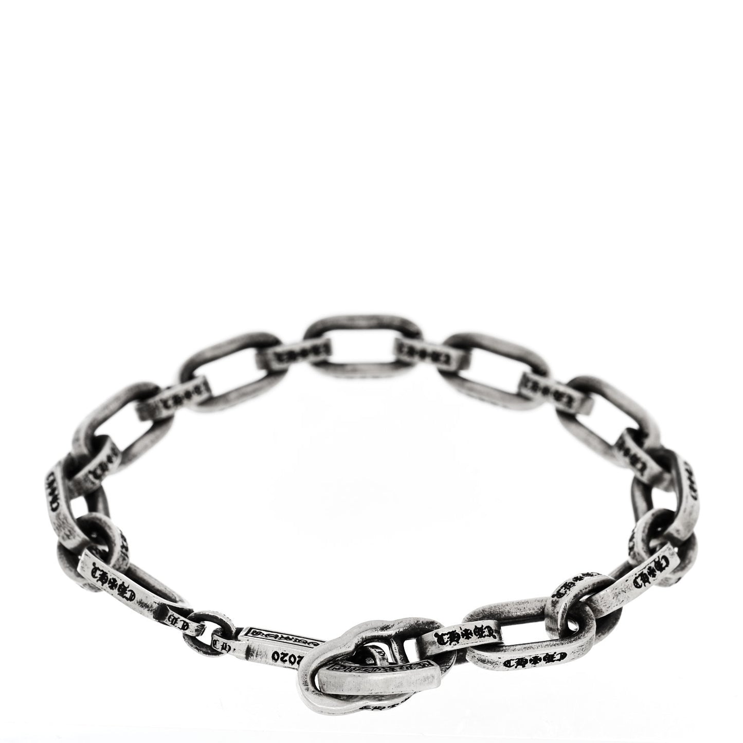 Sterling Silver Paper E Chain Bracelet