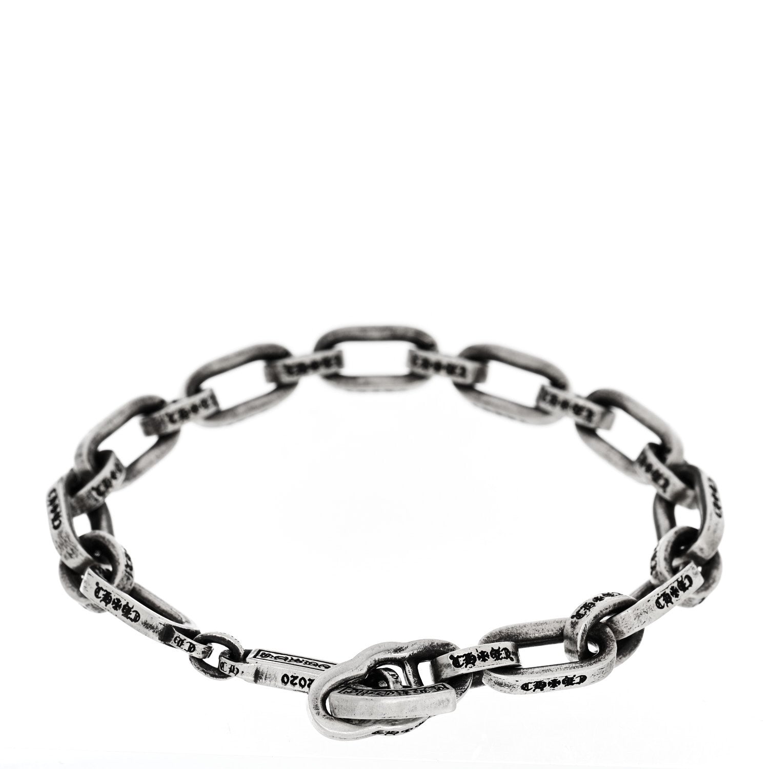Chrome Hearts Sterling Silver Paper E Chain Bracelet 2 of 4