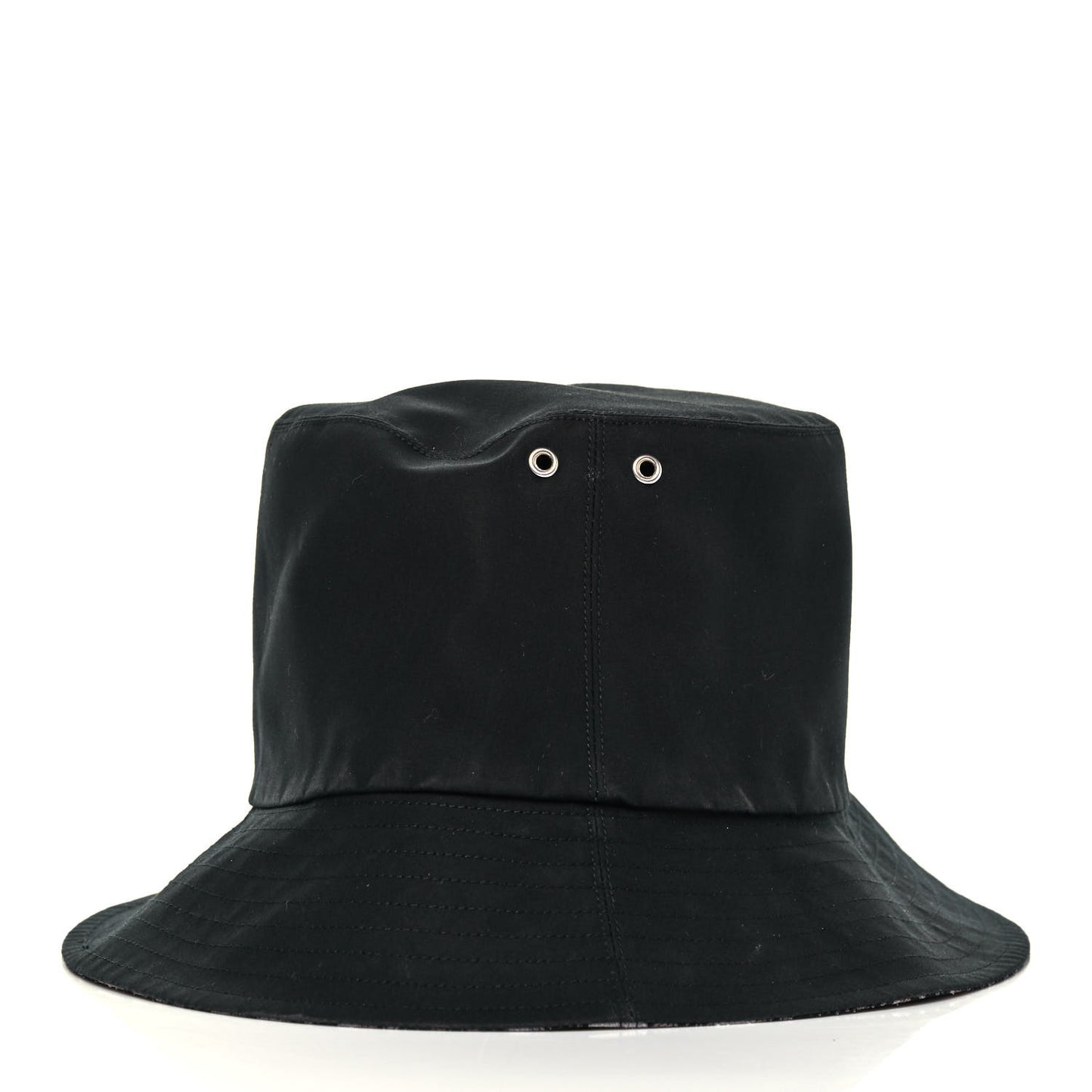 Polyester Cotton Oblique Reversible Teddy-D Brim Bucket Hat 56 Black