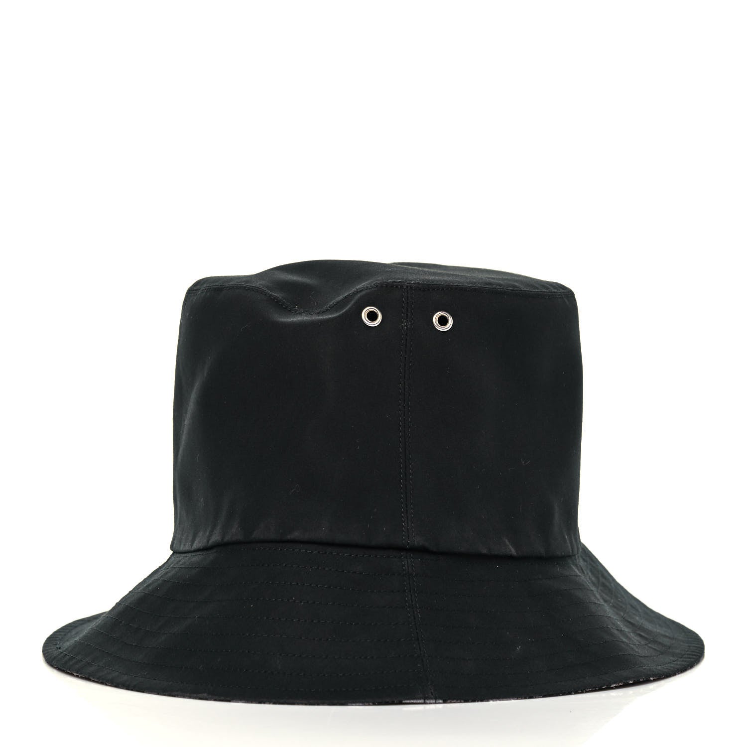 Christian Dior Polyester Cotton Oblique Reversible Teddy-D Brim Bucket Hat 56 Black 2 of 4