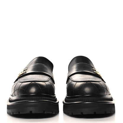 Chanel Calfskin Quilted CC Mocassin Loafers 39.5 Black 3 of 10