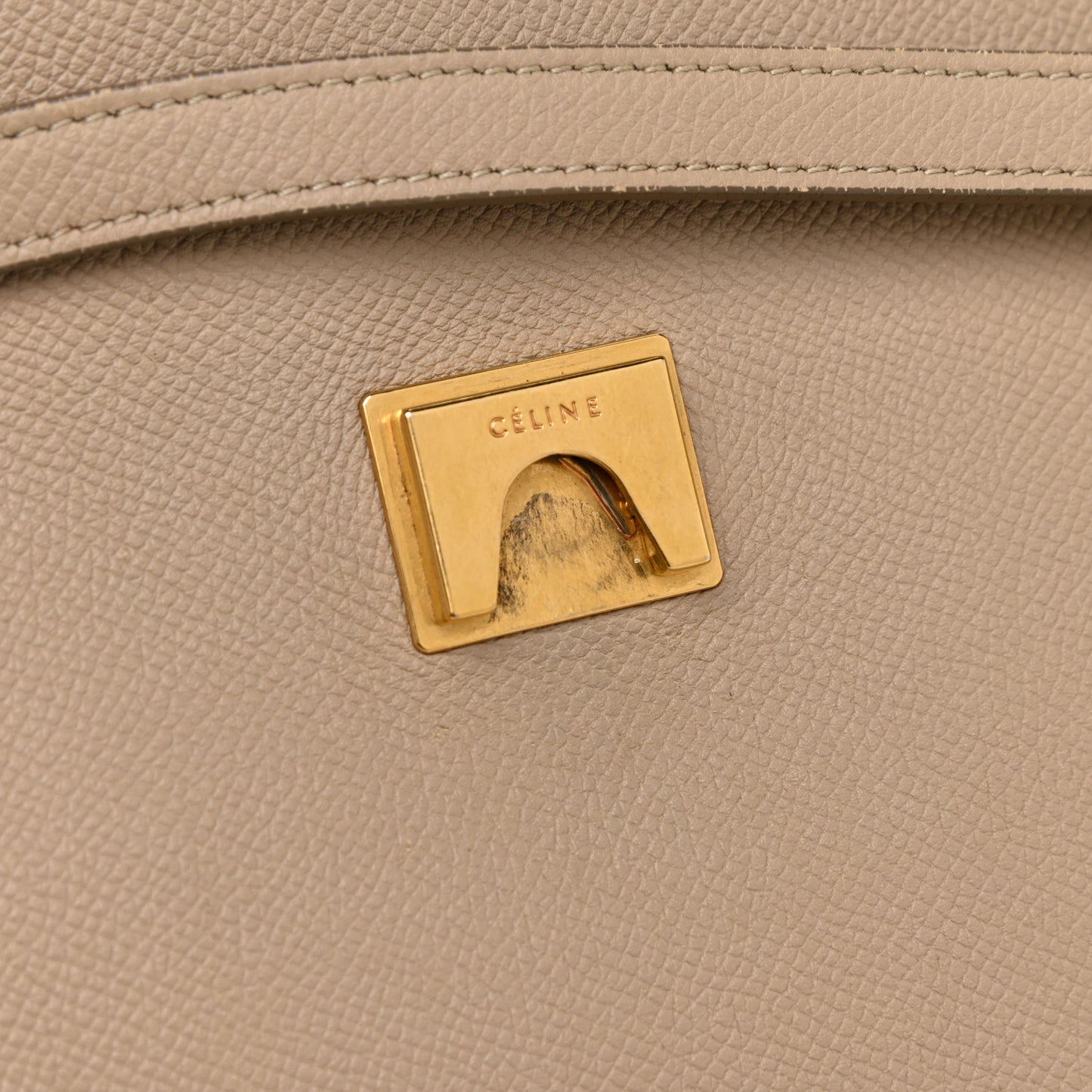 Grained Calfskin Mini Belt Bag Light Taupe