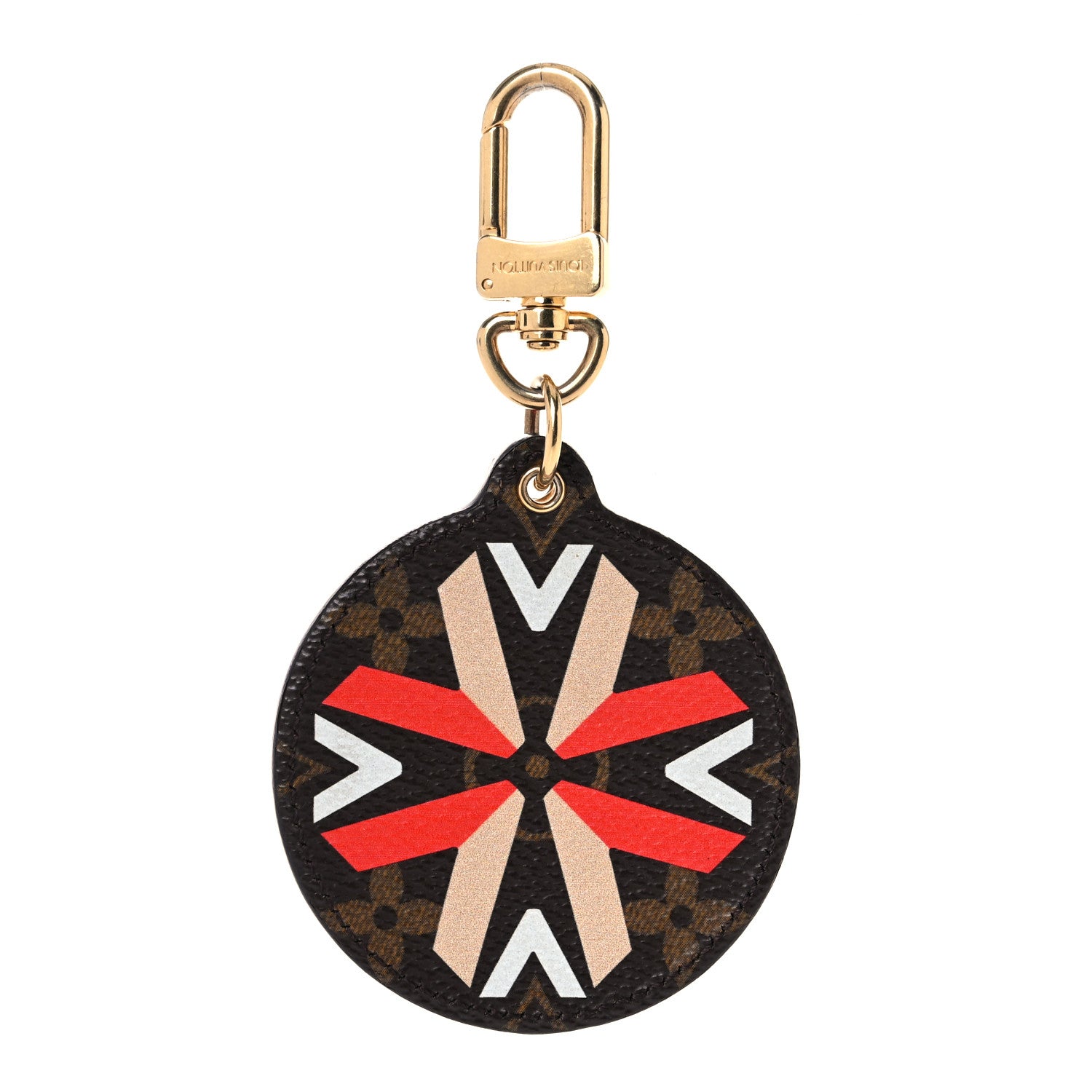 Louis Vuitton Monogram Illustre Multi V Bag Charm Key Ring 1 of 4