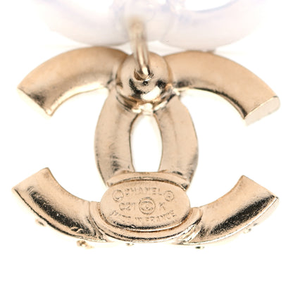 Chanel Crystal CC Earrings Gold 4 of 4