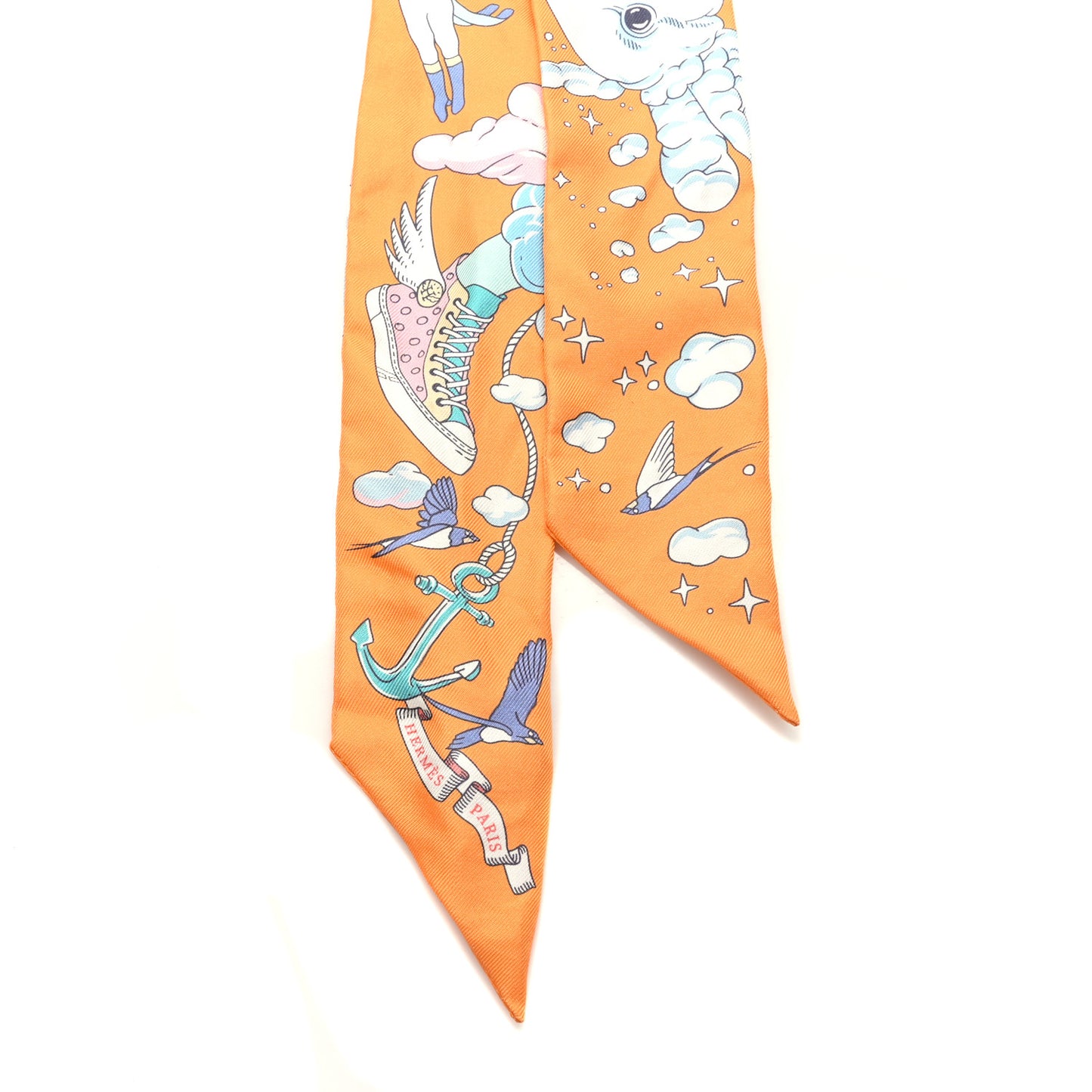 Silk Sur Mon Nuage Twilly Abricot Bleu Multicolor