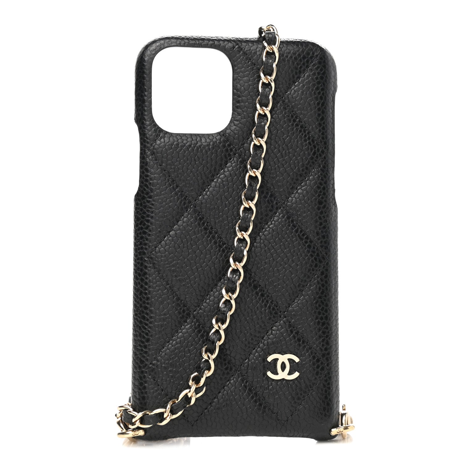 Chanel Caviar Quilted iPhone XI Pro Case With Chain Black 1 of 6