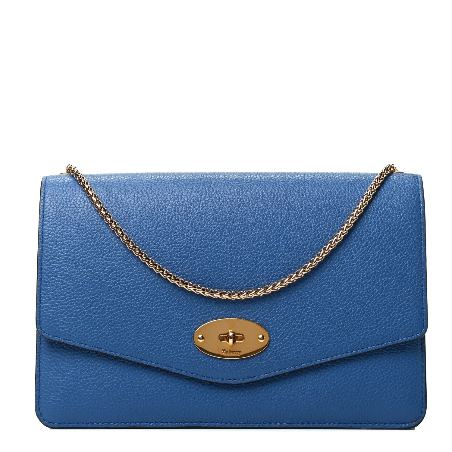 Mulberry Cross Grain Calfskin Small Darley Porcelain Blue 1 of 4