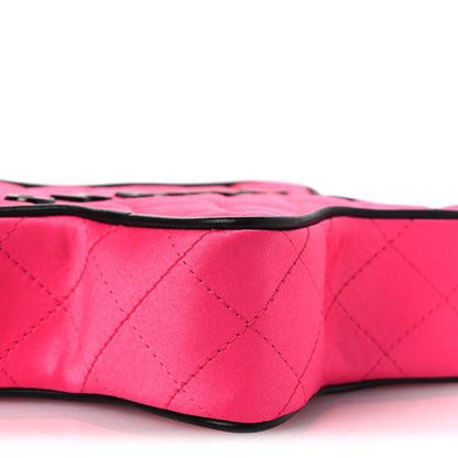 Chanel Satin Quilted Walk Of Fame Star Bag Fuchsia Black 9 of 11