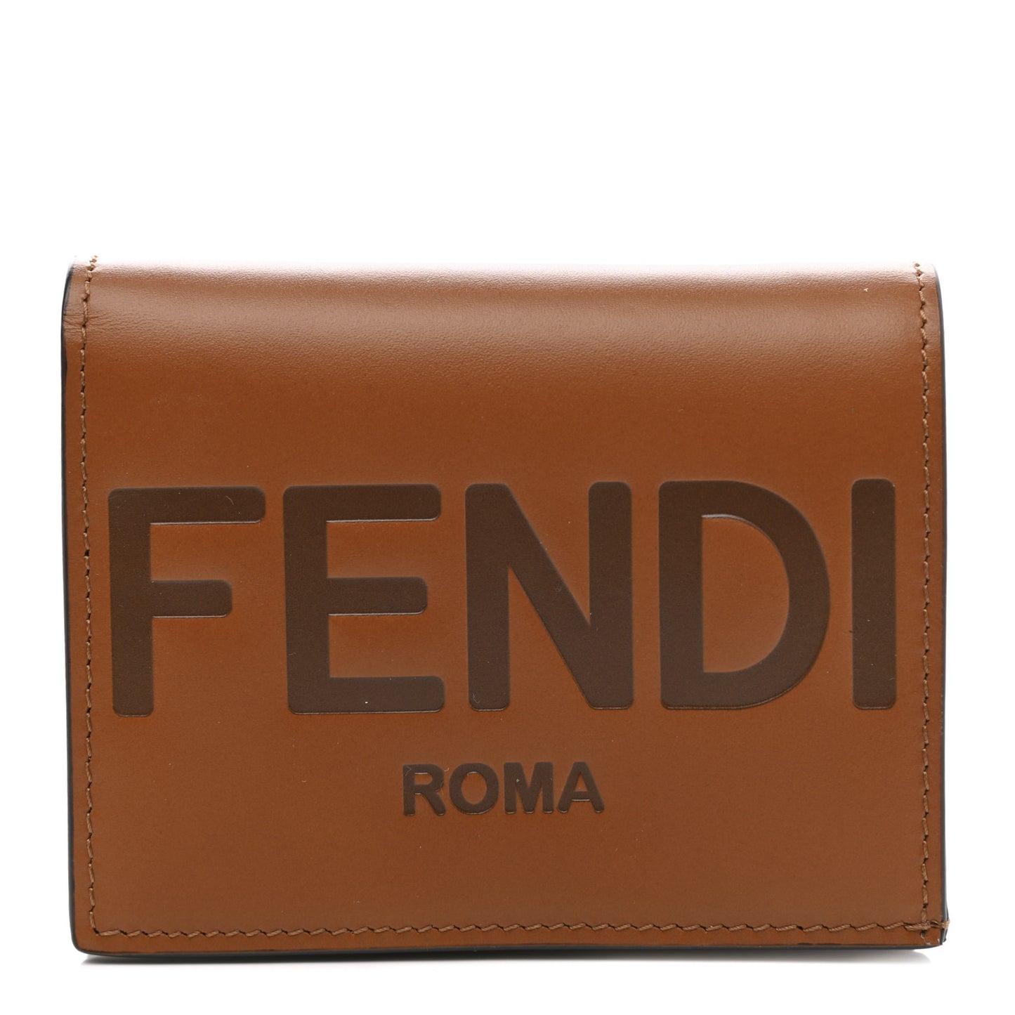 Vitello King Tamponato Logo Embossed Wallet Cuoio