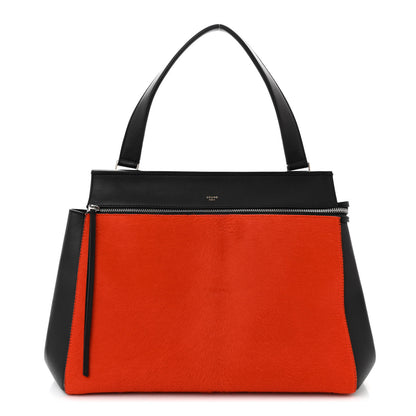 Celine Pony Hair Medium Edge Shoulder Bag Vermillion 1 of 15