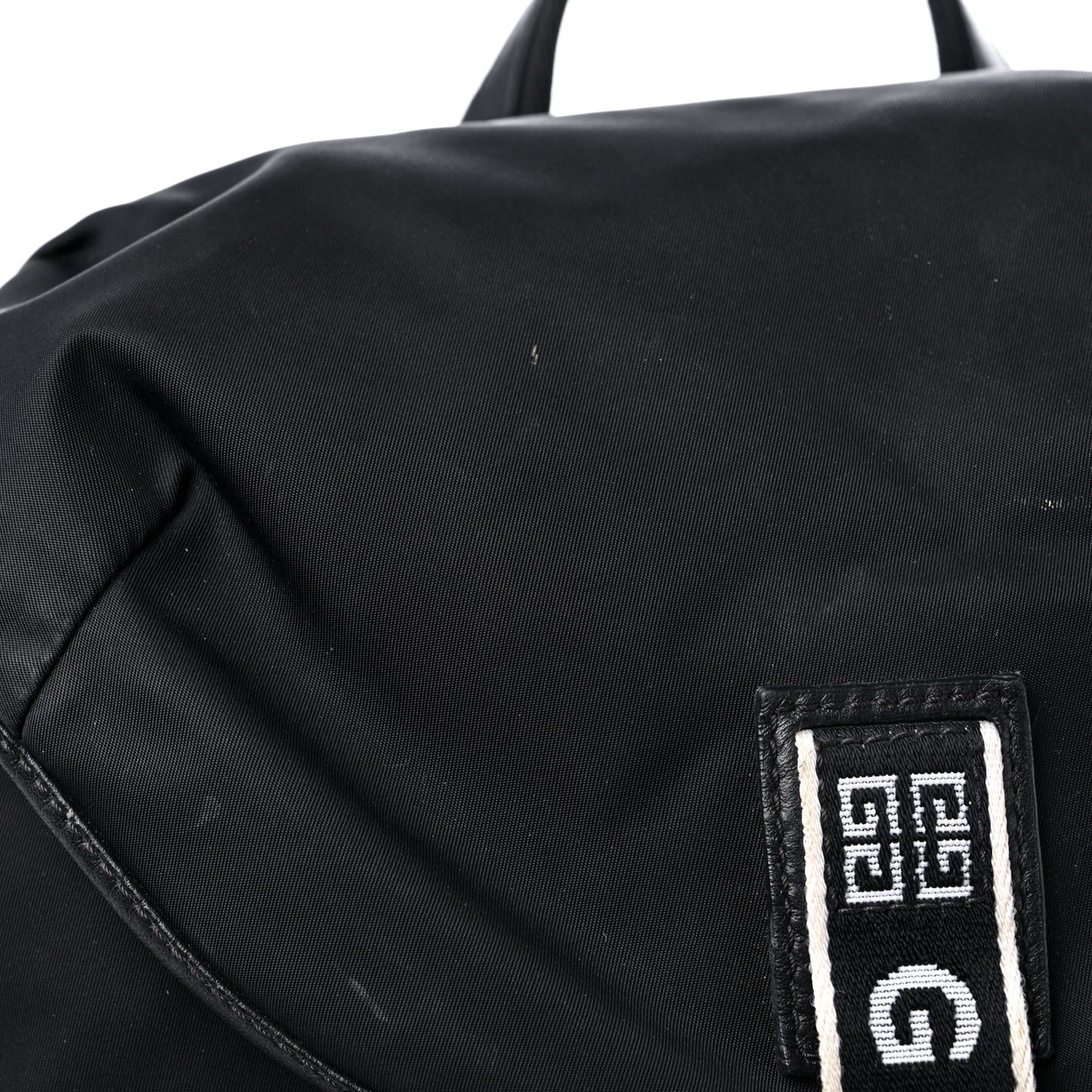 Nylon Logo Backpack Black