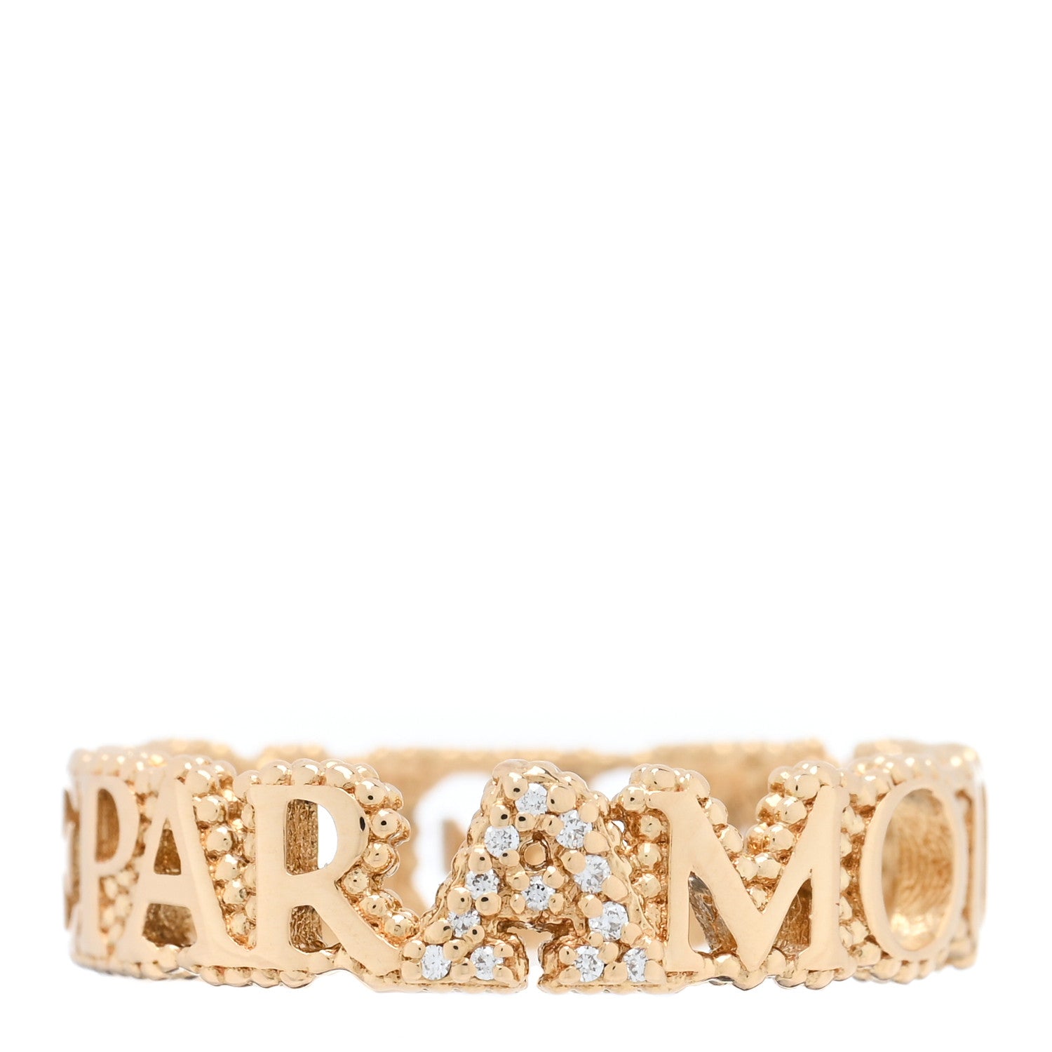 Gucci 18K Yellow Gold Diamond L'Aveugle Par Amour Ring 53 6.25 1 of 5