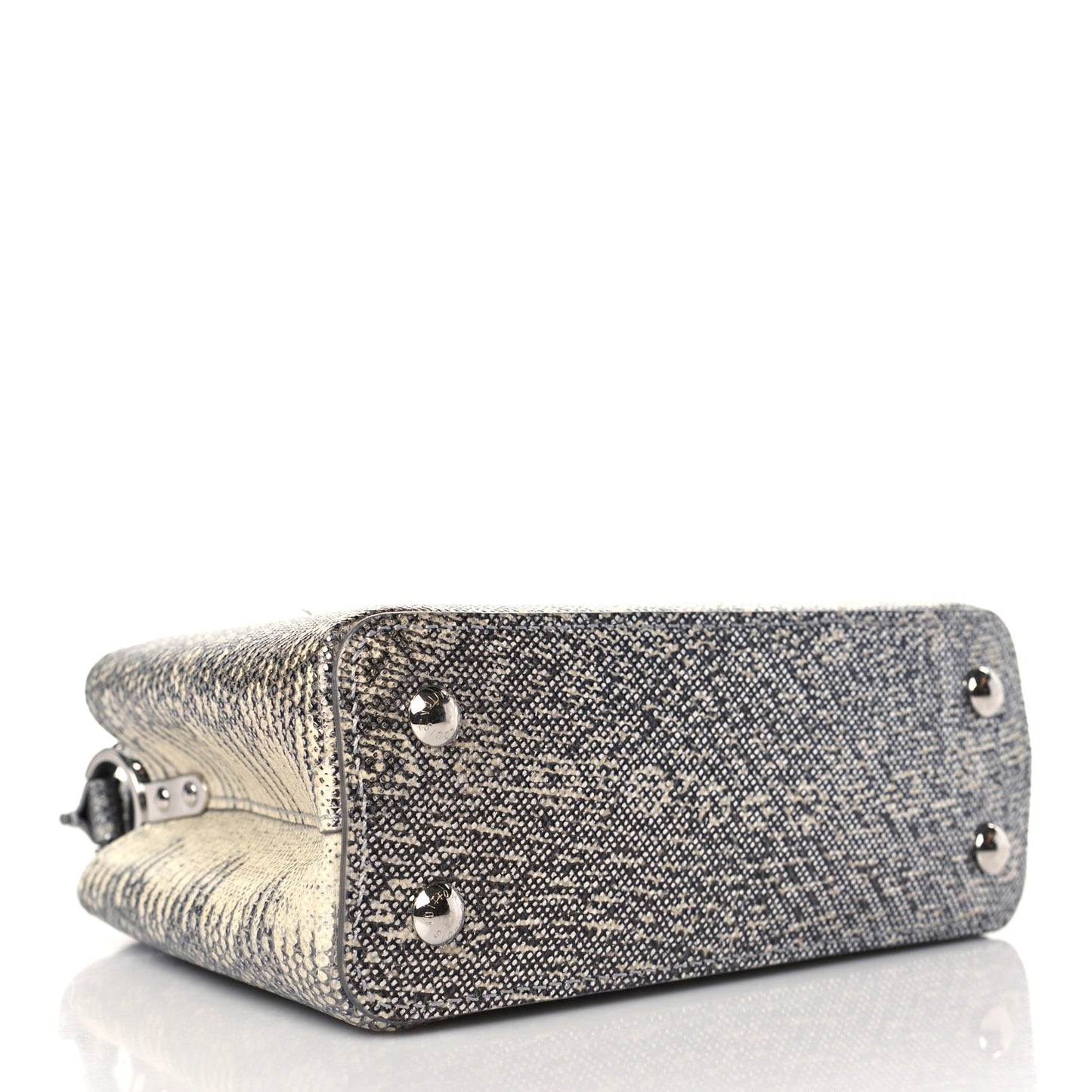 Lizard Mini Capucines Argento