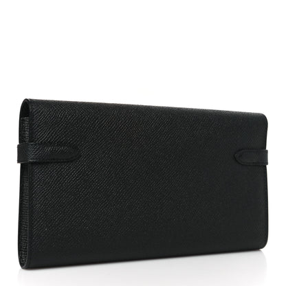 Hermes Epsom Kelly Longue Wallet Black 3 of 7