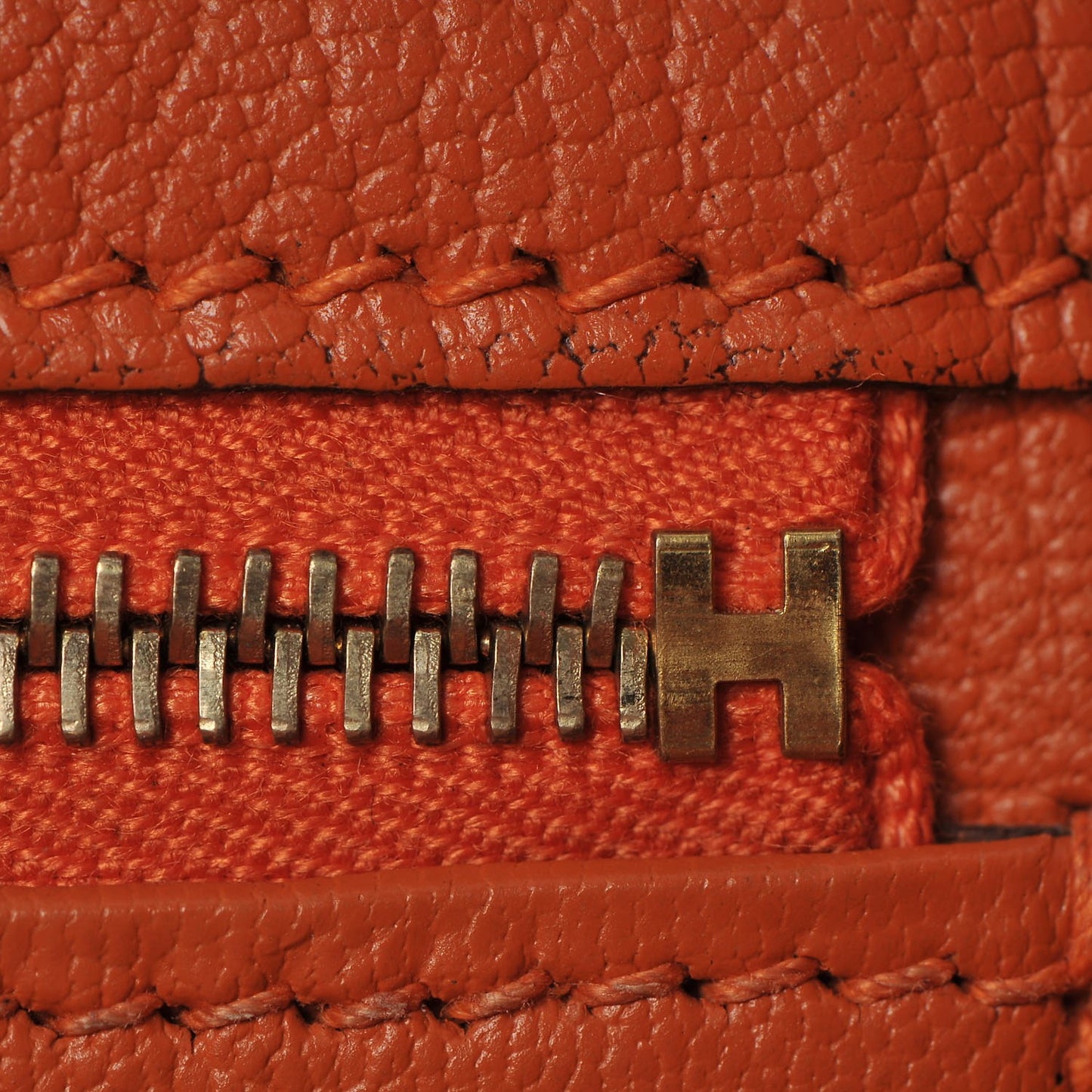 Taurillon Clemence Birkin 35 Orange