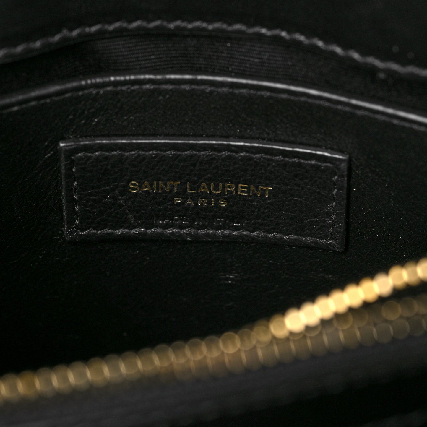 Calfskin Y Quilted Monogram Small Loulou Chain Satchel Black