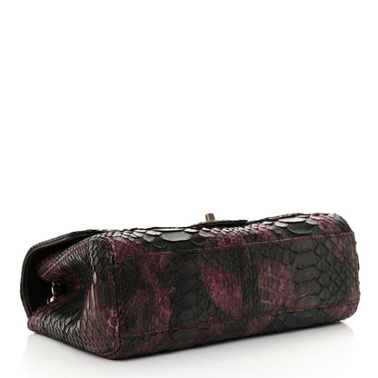 Chanel Snakeskin Soho Tassel Medium Flap Dark Pink Black 4 of 12