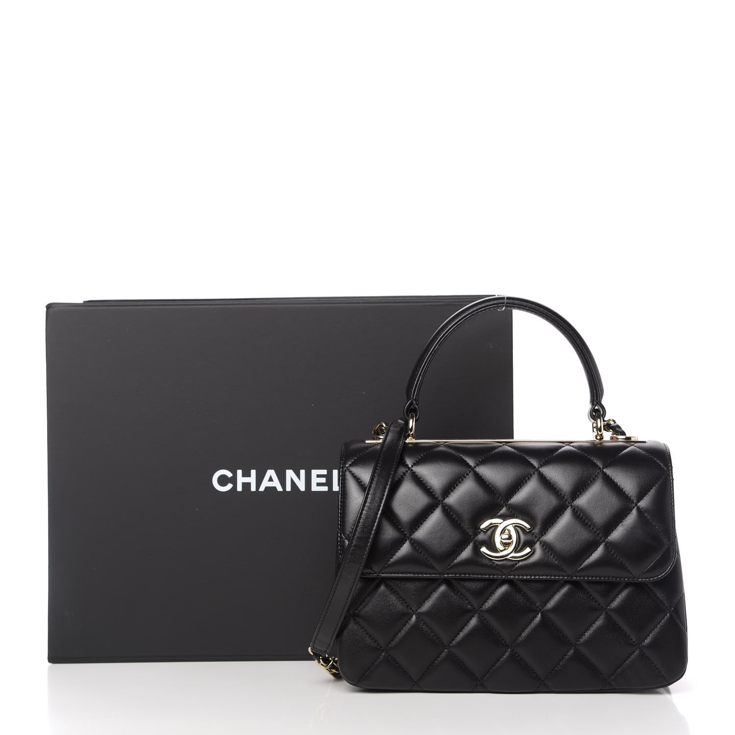 Chanel Lambskin Quilted Small Trendy CC Dual Handle Flap Bag Black 11 of 11
