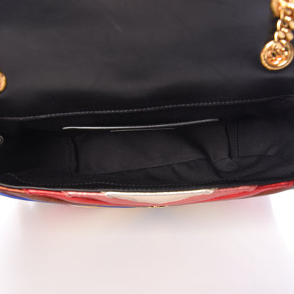 Saint Laurent Metallic Calfskin Matelasse Chevron Monogram Medium College Satchel Multicolor 5 of 10