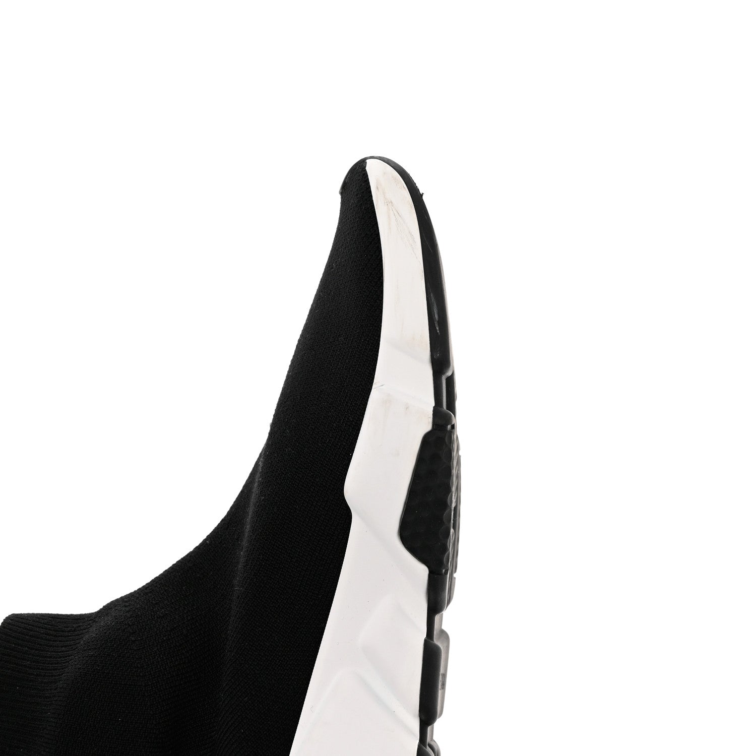 Balenciaga Neoprene Knit Womens Speed Sneakers 38 Black White 9 of 11