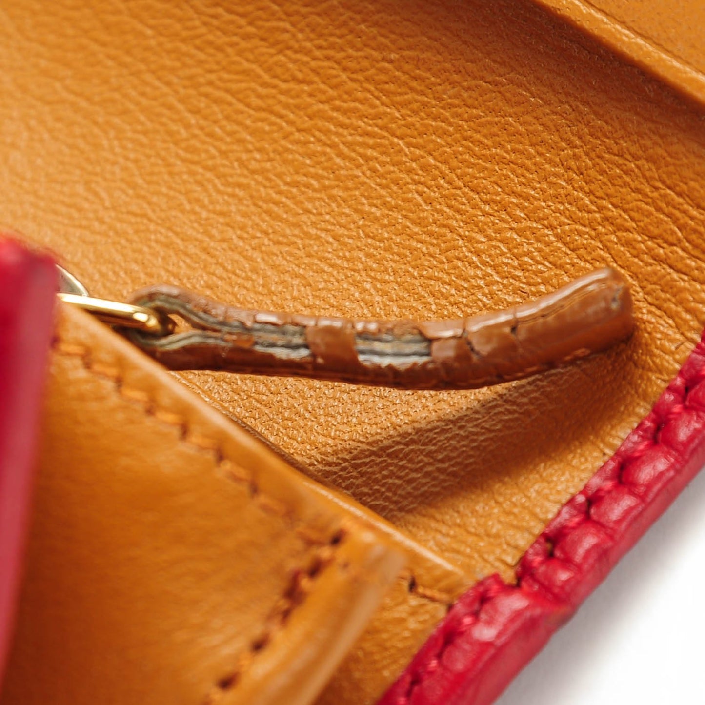 Pequin Cuoio Vegetale Organizer Continental Wallet Tobacco Rosso Miele