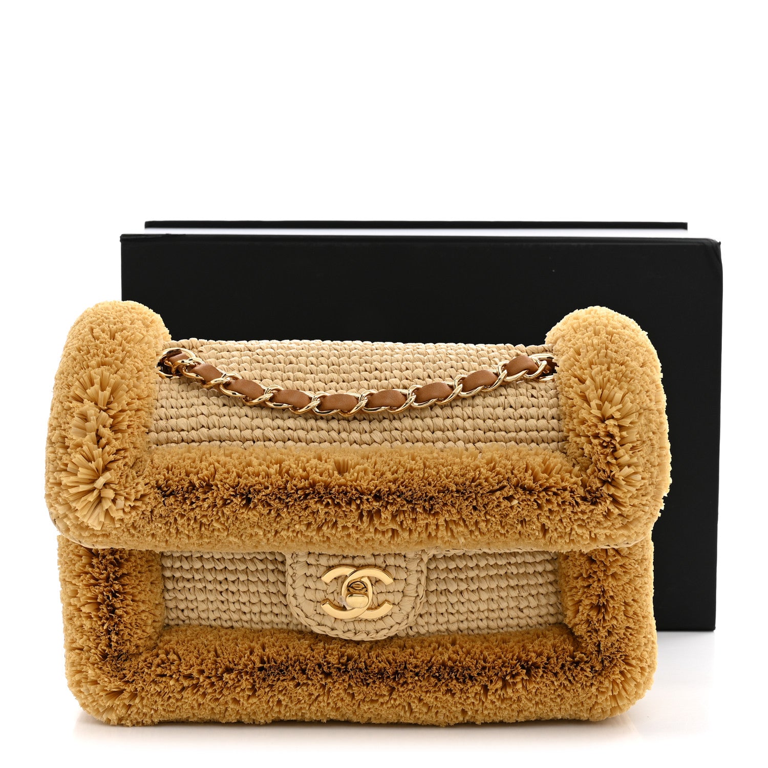 Chanel Braided Raffia Coco Beach Flap Beige 10 of 10