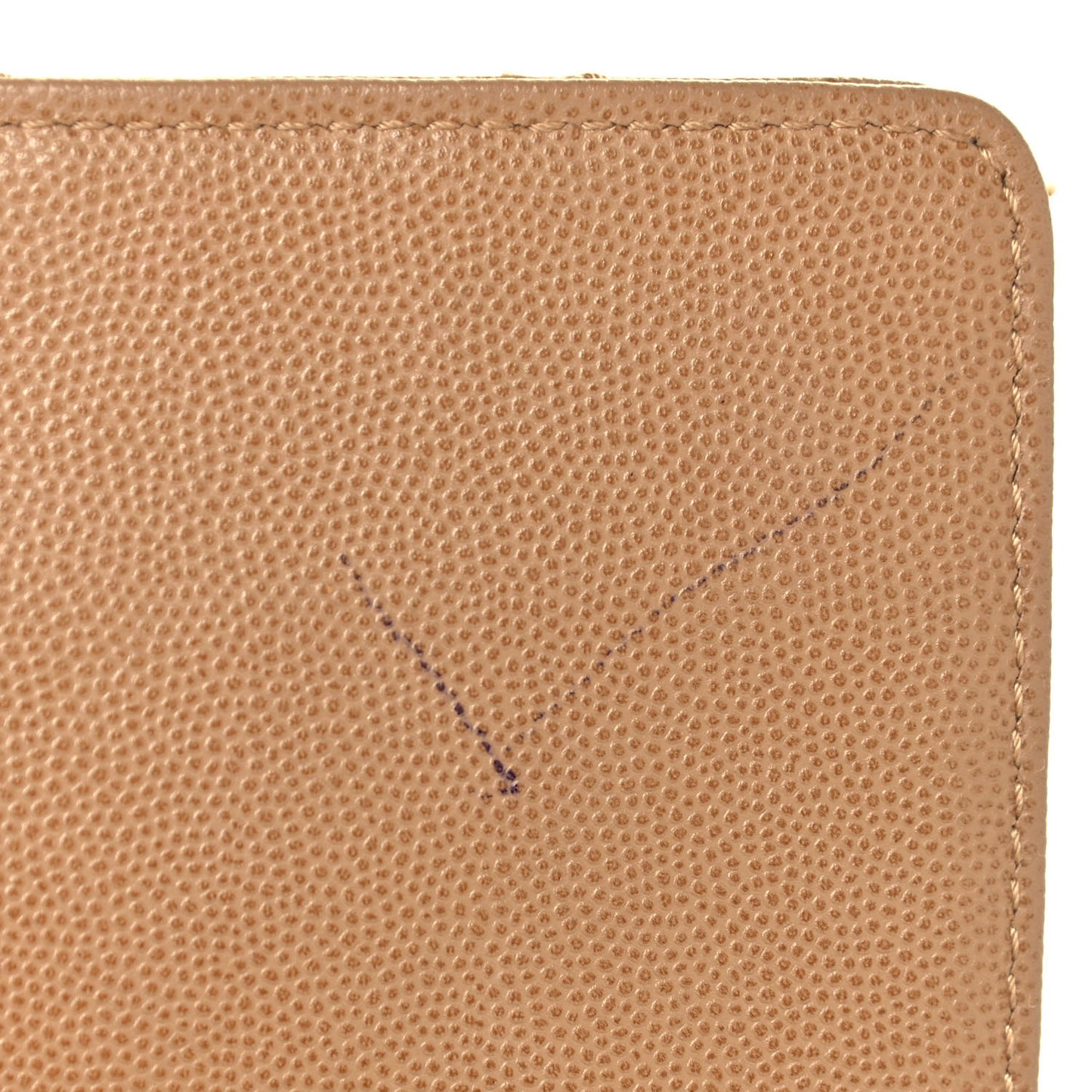 Caviar Stitched Medium Flap Beige