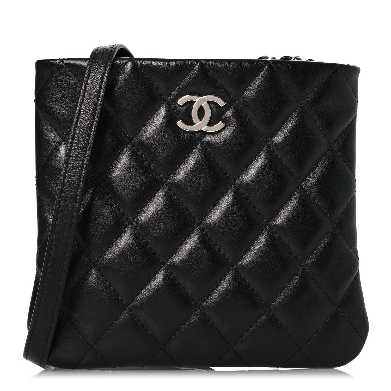 Chanel Lambskin Quilted Crossbody Bag Black 1 of 13
