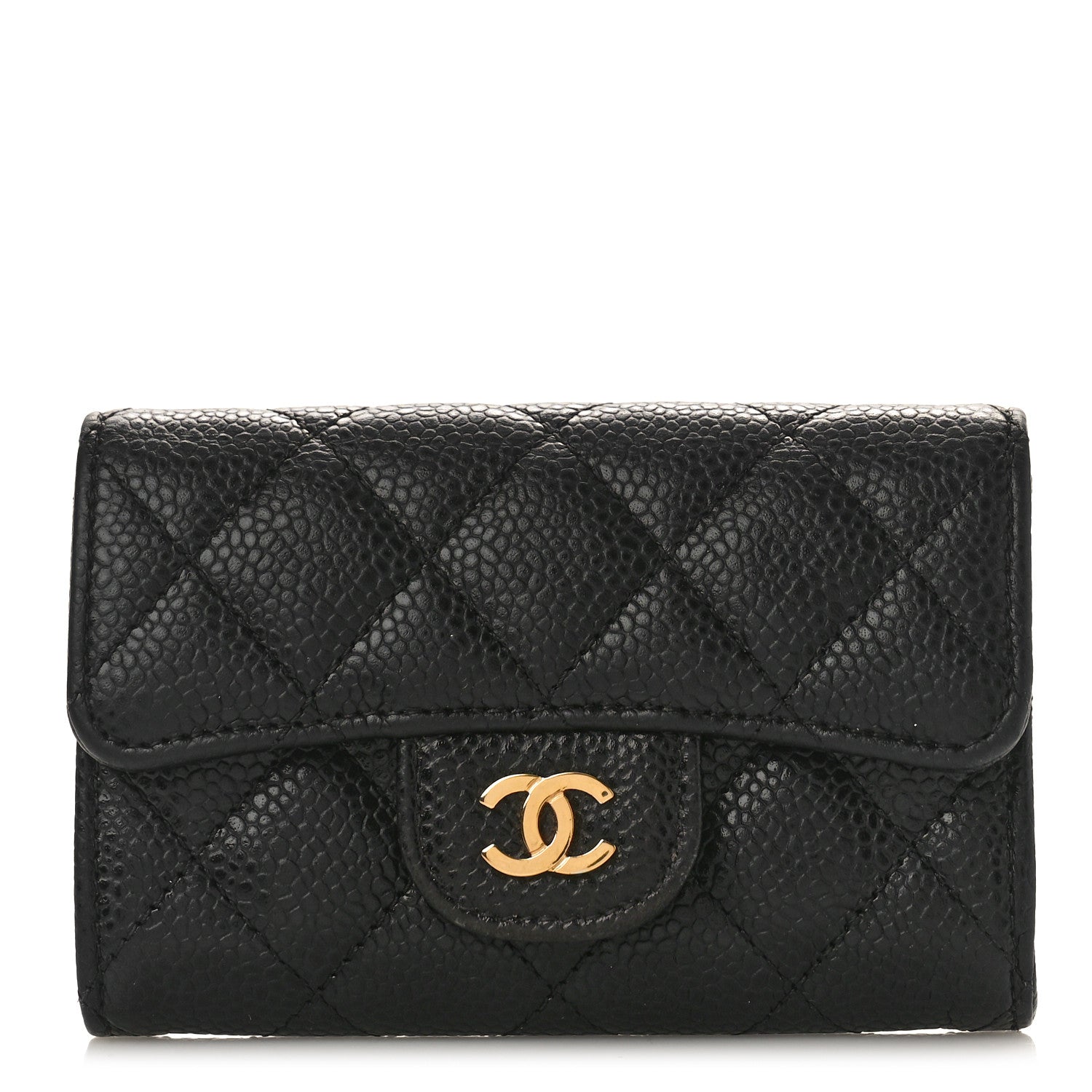 Chanel Caviar Quilted Flap Card Holder Black 1 of 10