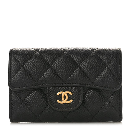 Chanel Caviar Quilted Flap Card Holder Black 1 of 10
