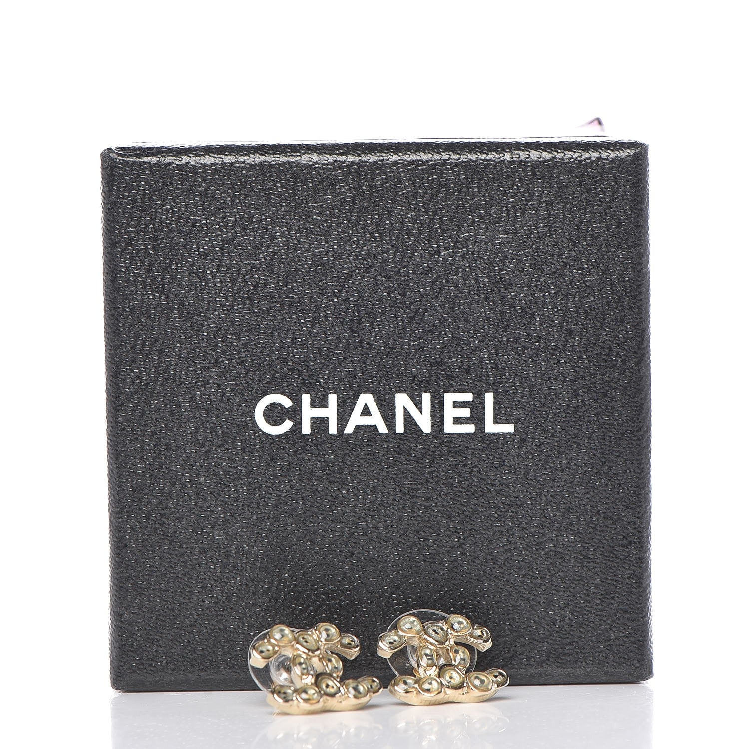 Chanel Gripoix CC Earrings Gold 5 of 5