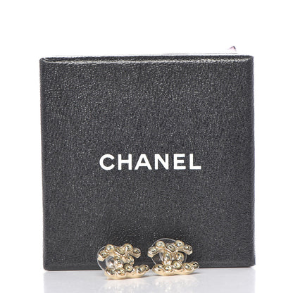 Chanel Gripoix CC Earrings Gold 5 of 5