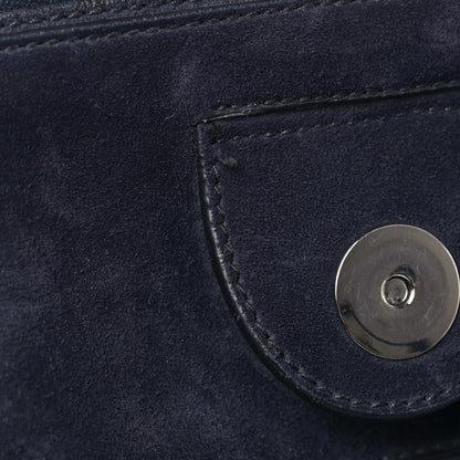 Prada Denim Suede Scamosciato Twin Pocket Tote Bleu 16 of 17