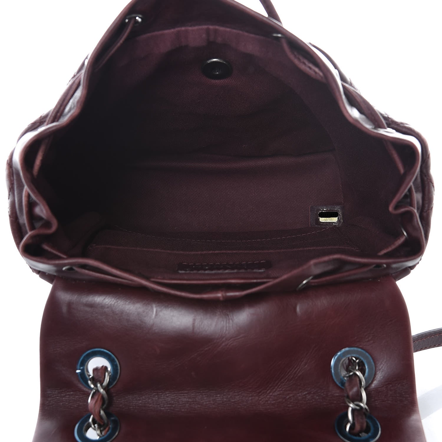Chanel Glazed Calfskin Quilted Small Salzburg Backpack Burgundy 5 of 17