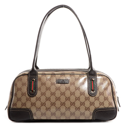 Gucci Crystal Monogram Web Princy Boston Brown 1 of 7