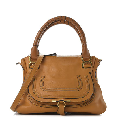Chloe Calfskin Medium Marcie Satchel Brown Sugar 1 of 12
