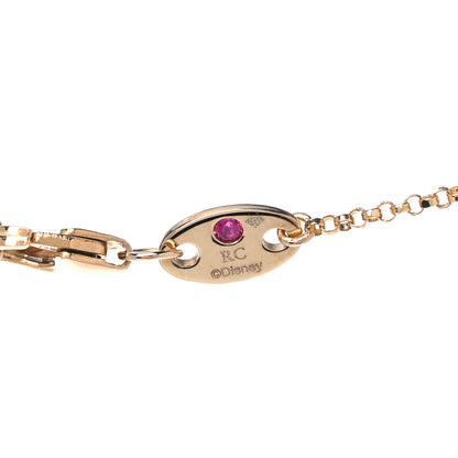 Roberto Coin X DISNEY 18K Yellow Gold Diamond Cinderella Mouse Necklace 4 of 5