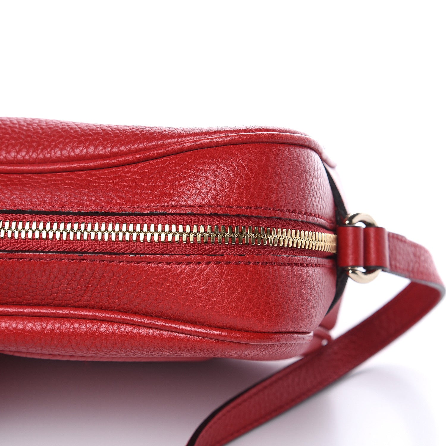 Gucci Pebbled Calfskin Small Soho Disco Bag Tabasco Red 14 of 15