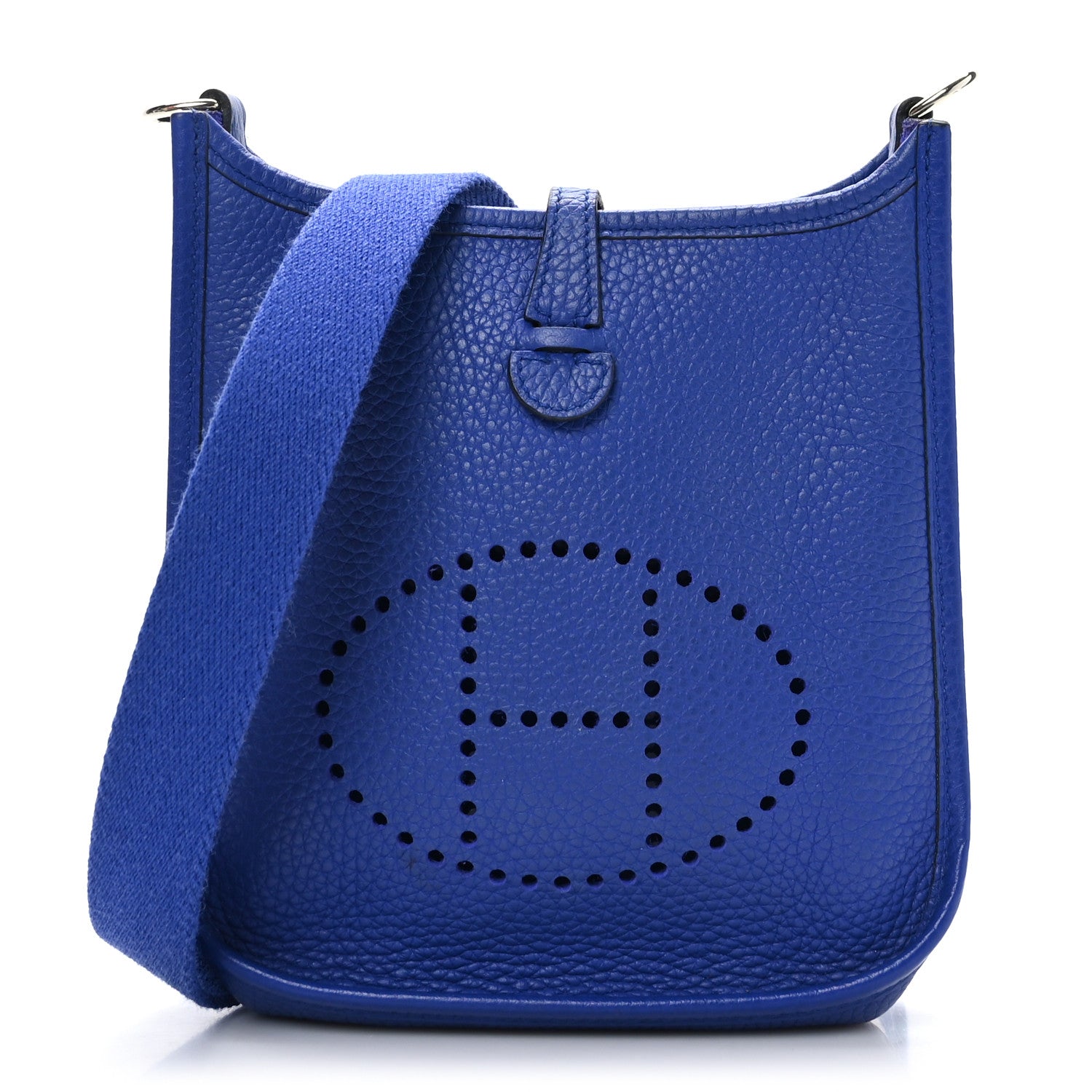 Hermes Taurillon Clemence Evelyne TPM Bleu Electrique 1 of 9