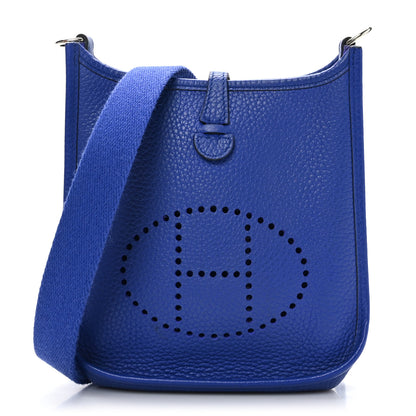 Hermes Taurillon Clemence Evelyne TPM Bleu Electrique 1 of 9