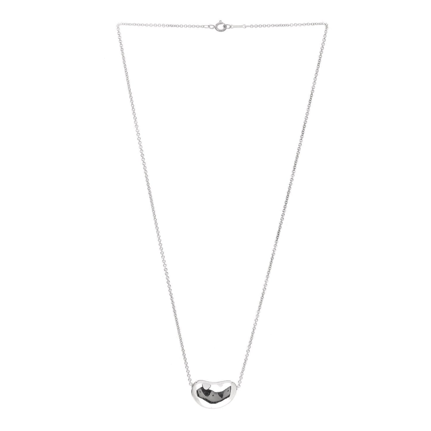Sterling Silver 20mm Elsa Peretti Bean Pendant Necklace
