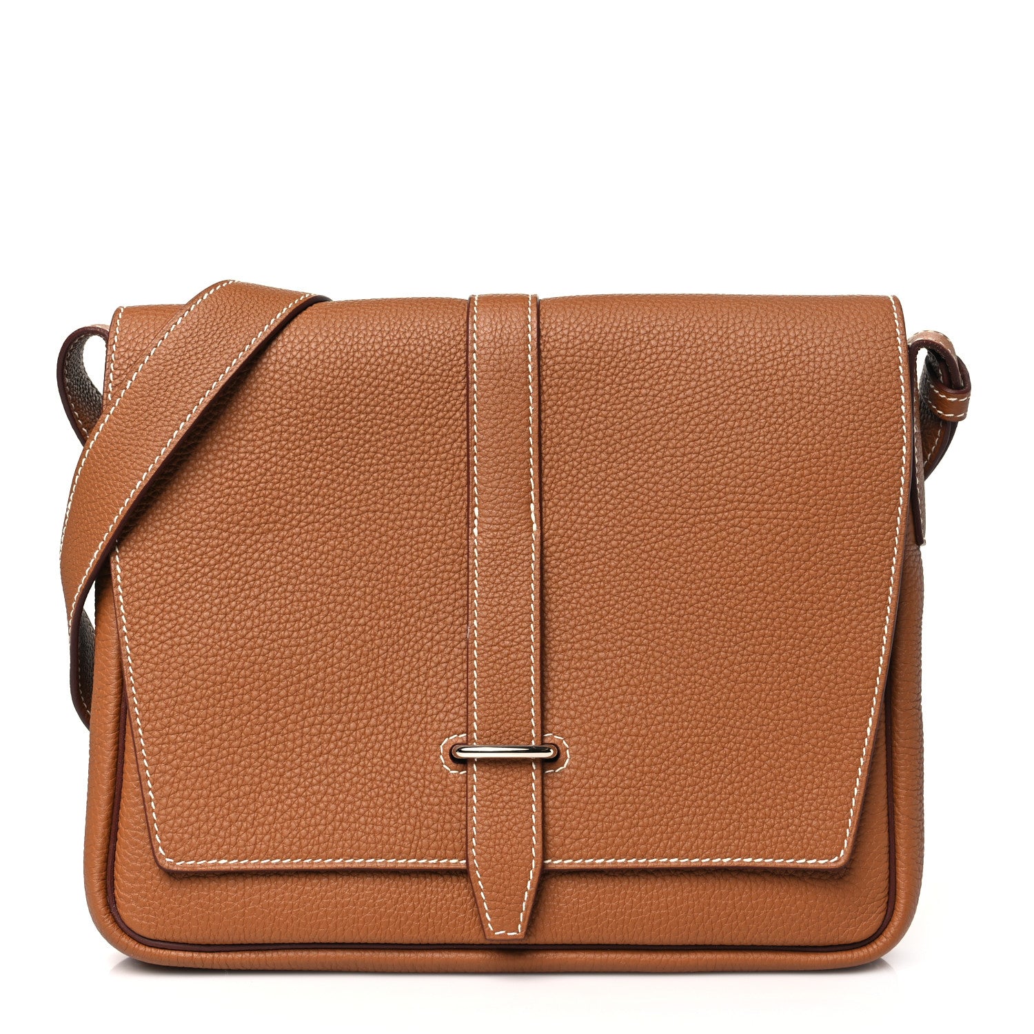 Hermes Togo Steve Light Messenger Gold 1 of 11