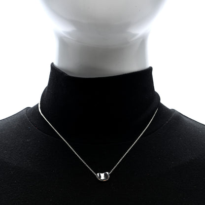 Tiffany Sterling Silver 11mm Elsa Peretti Bean Pendant Necklace 2 of 5