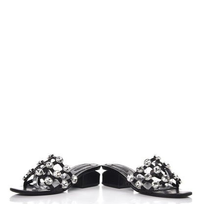 Alexander Wang Calfskin Crystal Embellished Amelia Cut Out Sandals 35 Black 6 of 11