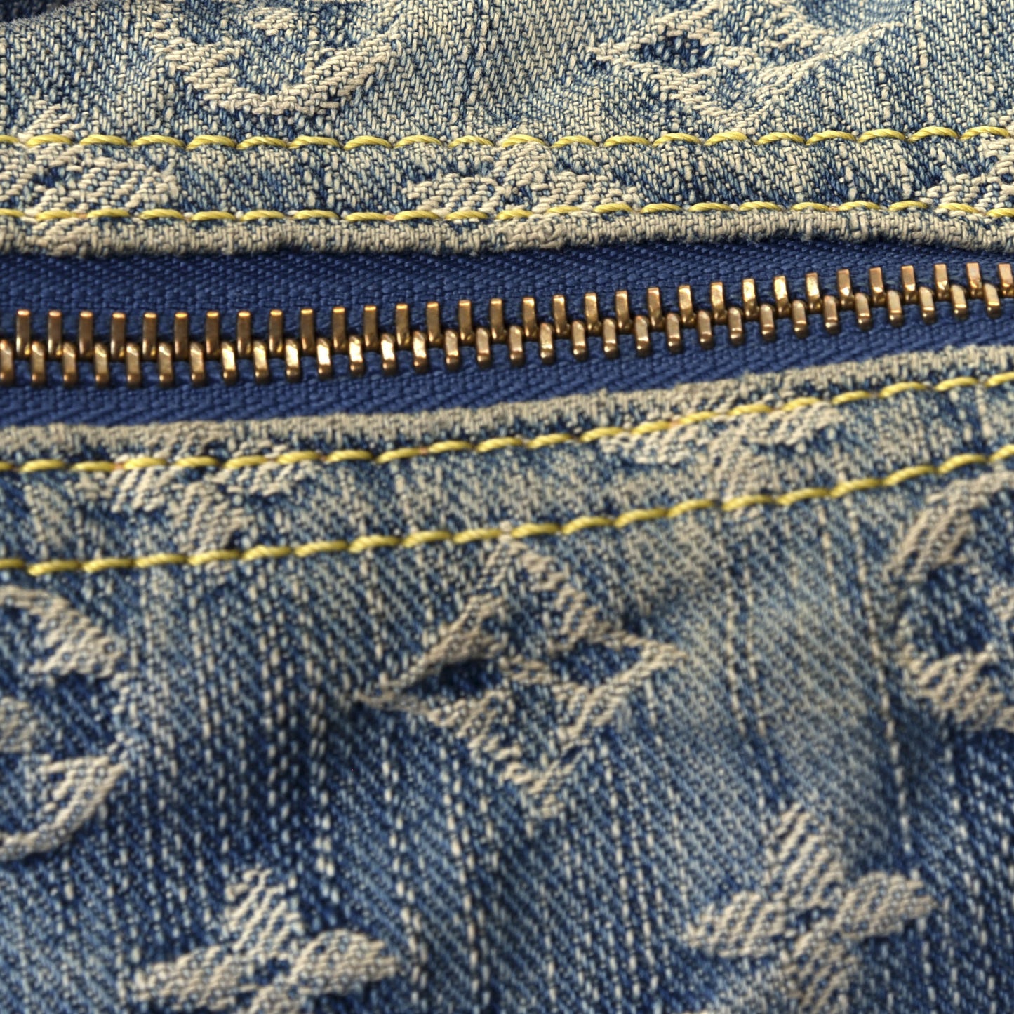 Monogram Denim Baggy PM Blue