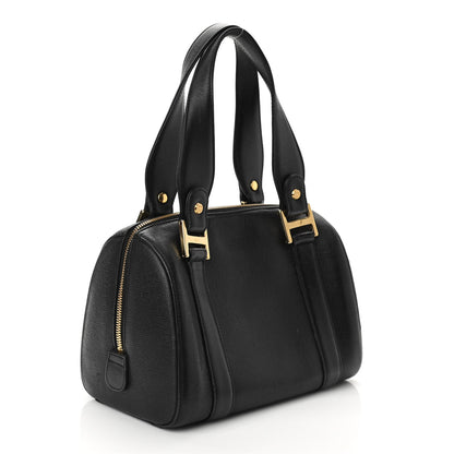 MCM Grained Calfskin Studded Boston Bag Black 3 of 12